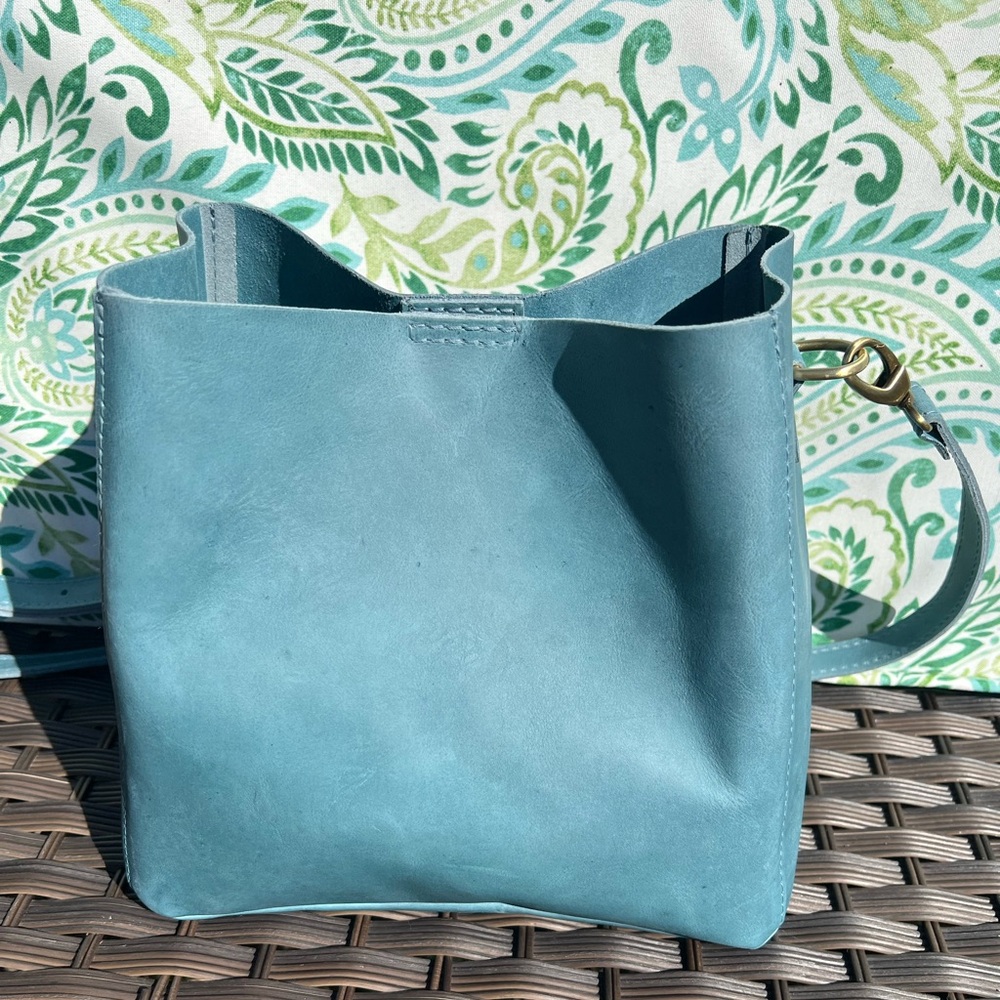 Portland Leather Aqua Butterfly Bag
